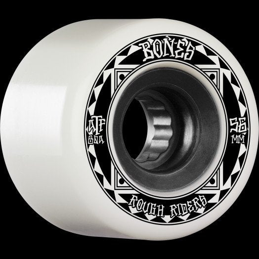 Bones Wheels "Rough Riders- White" Assorted Size Wheels