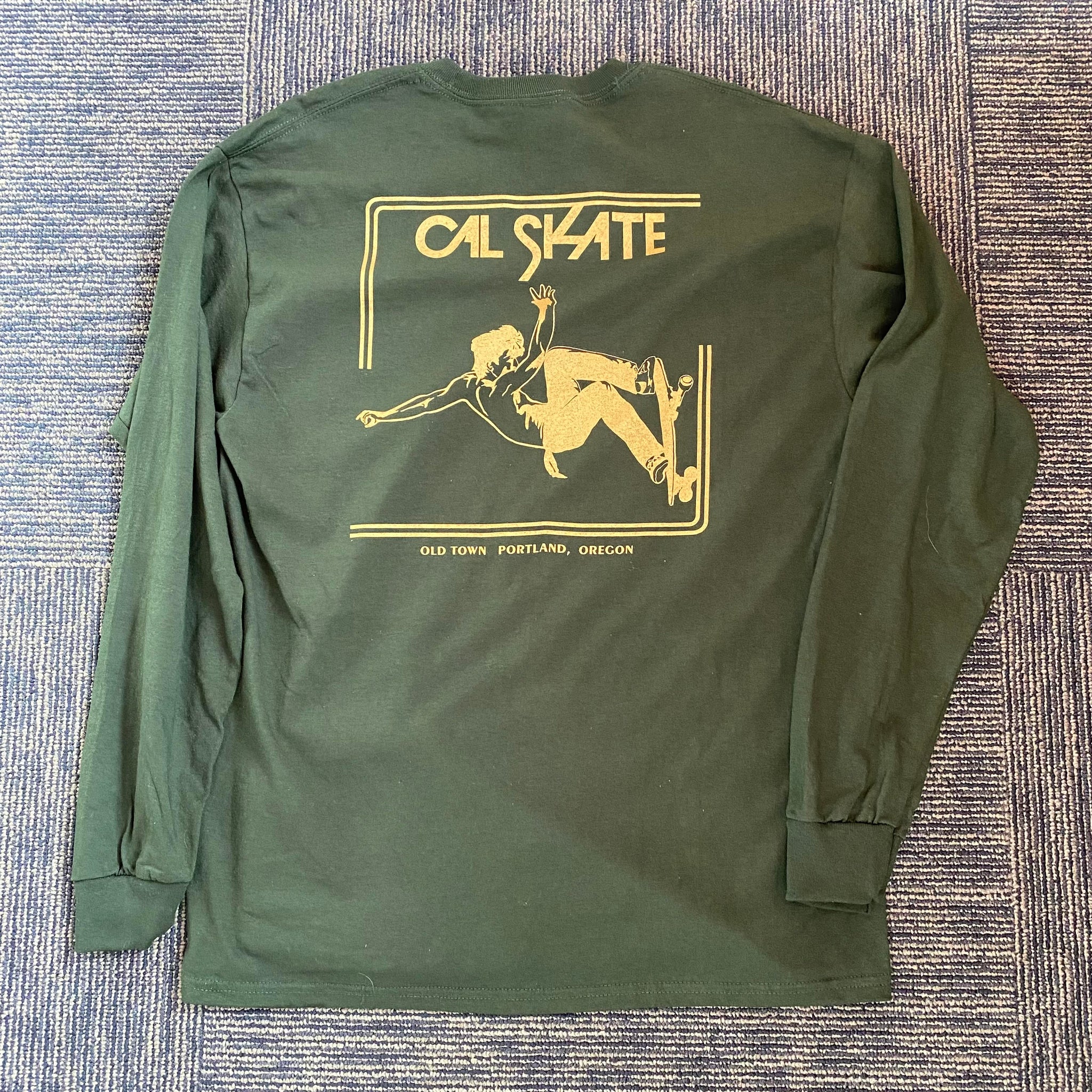 Cal Skate "Slasher-Long Sleeve" Forest/Gold
