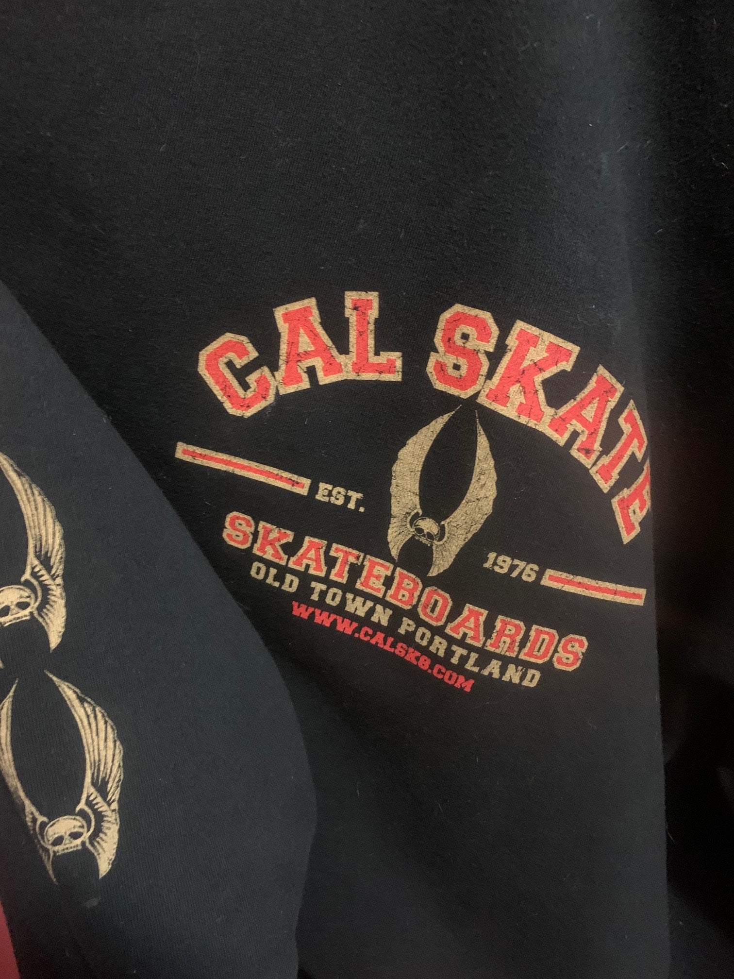 Cal Skate "College-Hoody" Black/ Red and Gold