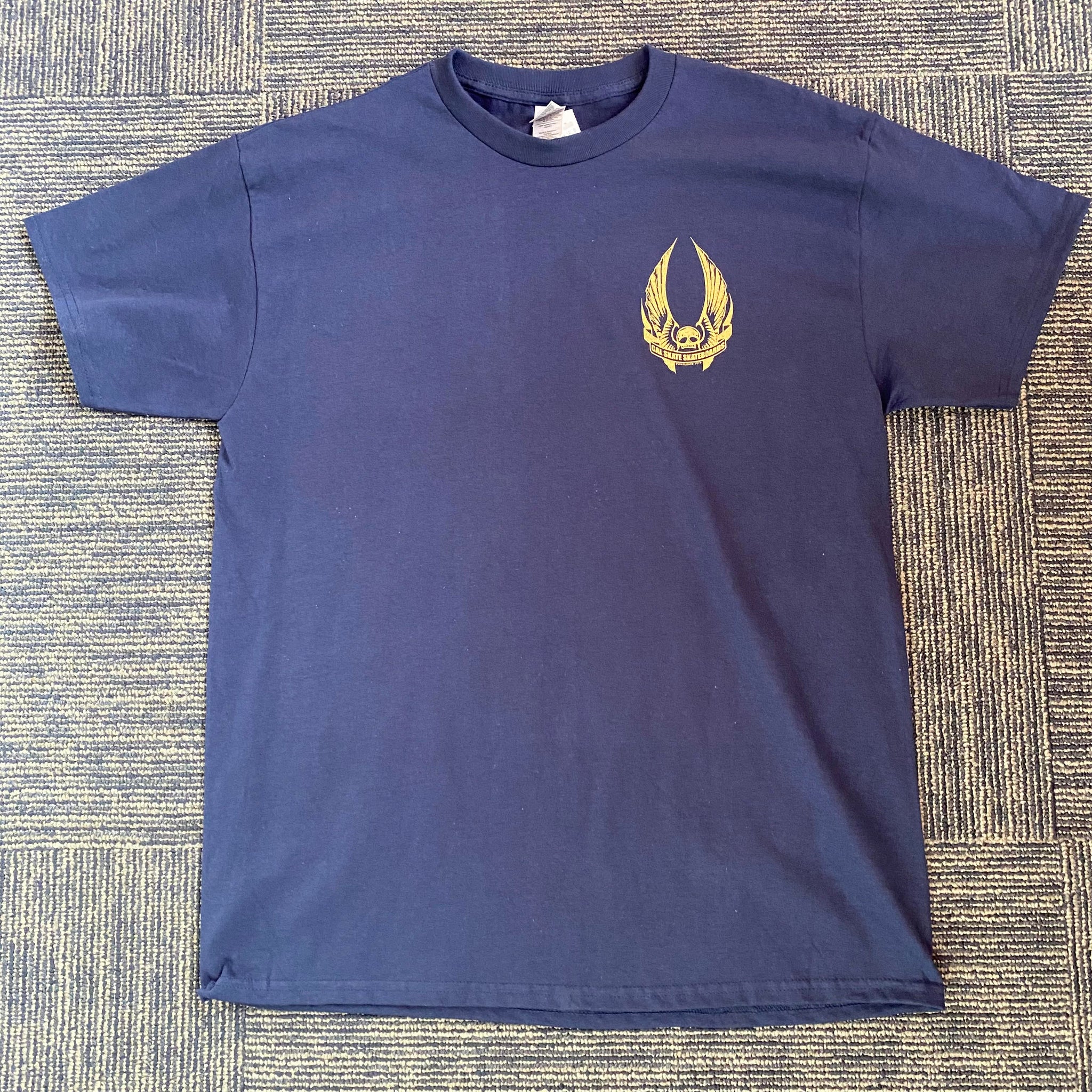 Cal Skate "Slasher T-Shirt" Navy/Gold