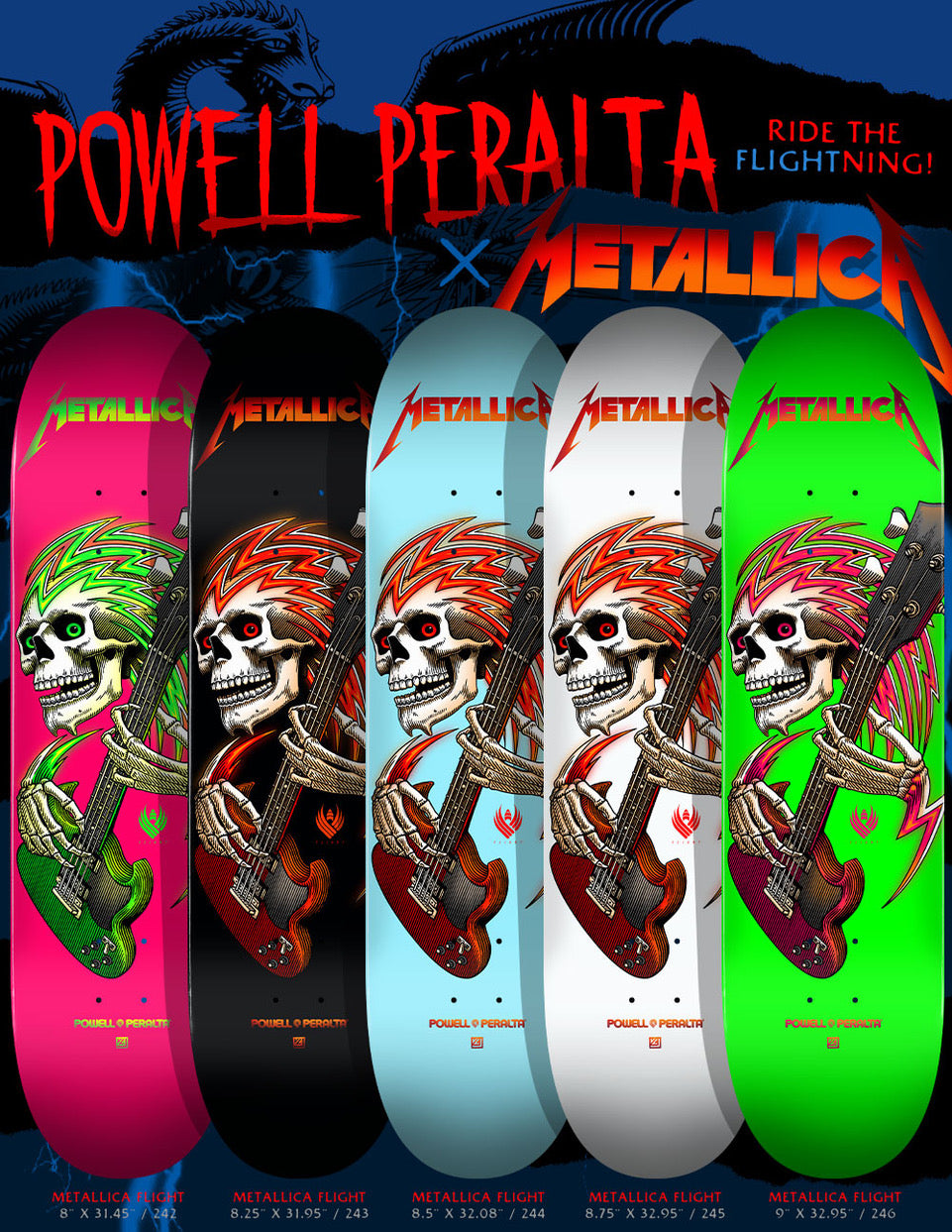 Powell Peralta "Metallica" FLIGHT Decks Assorted sizes
