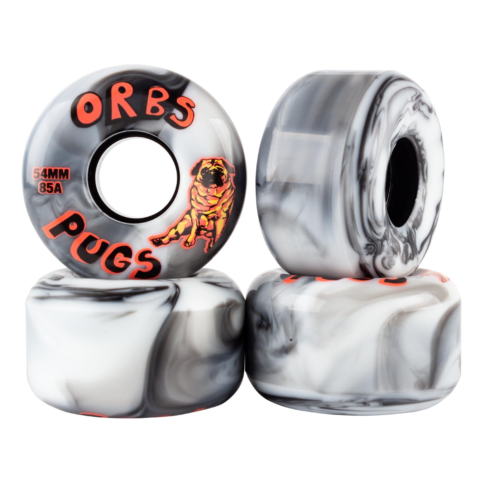 Orbs Wheels "Pugs- Black-White Swirl" 56MM Wheel