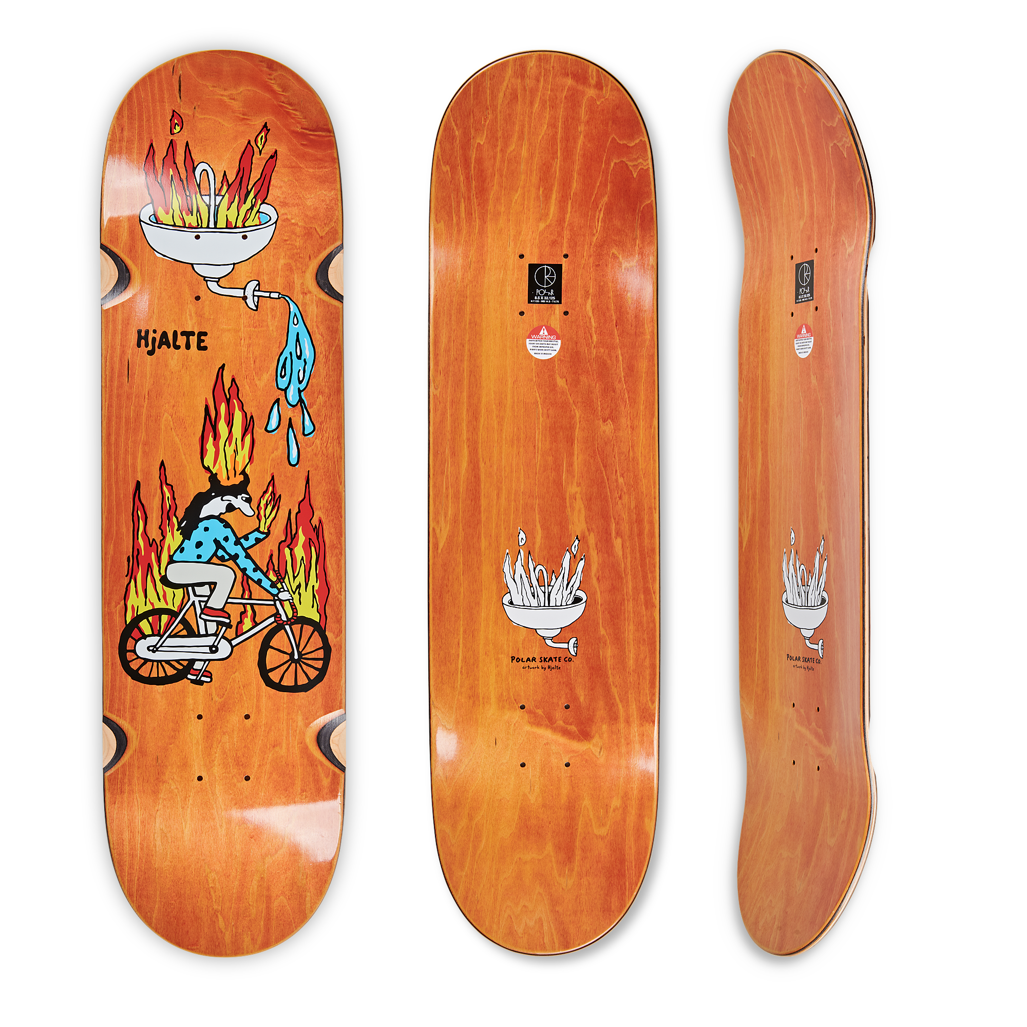 Polar Skateboards "Hjalte Halberg- Fire Ride" 8.25" Wheel Wells Deck