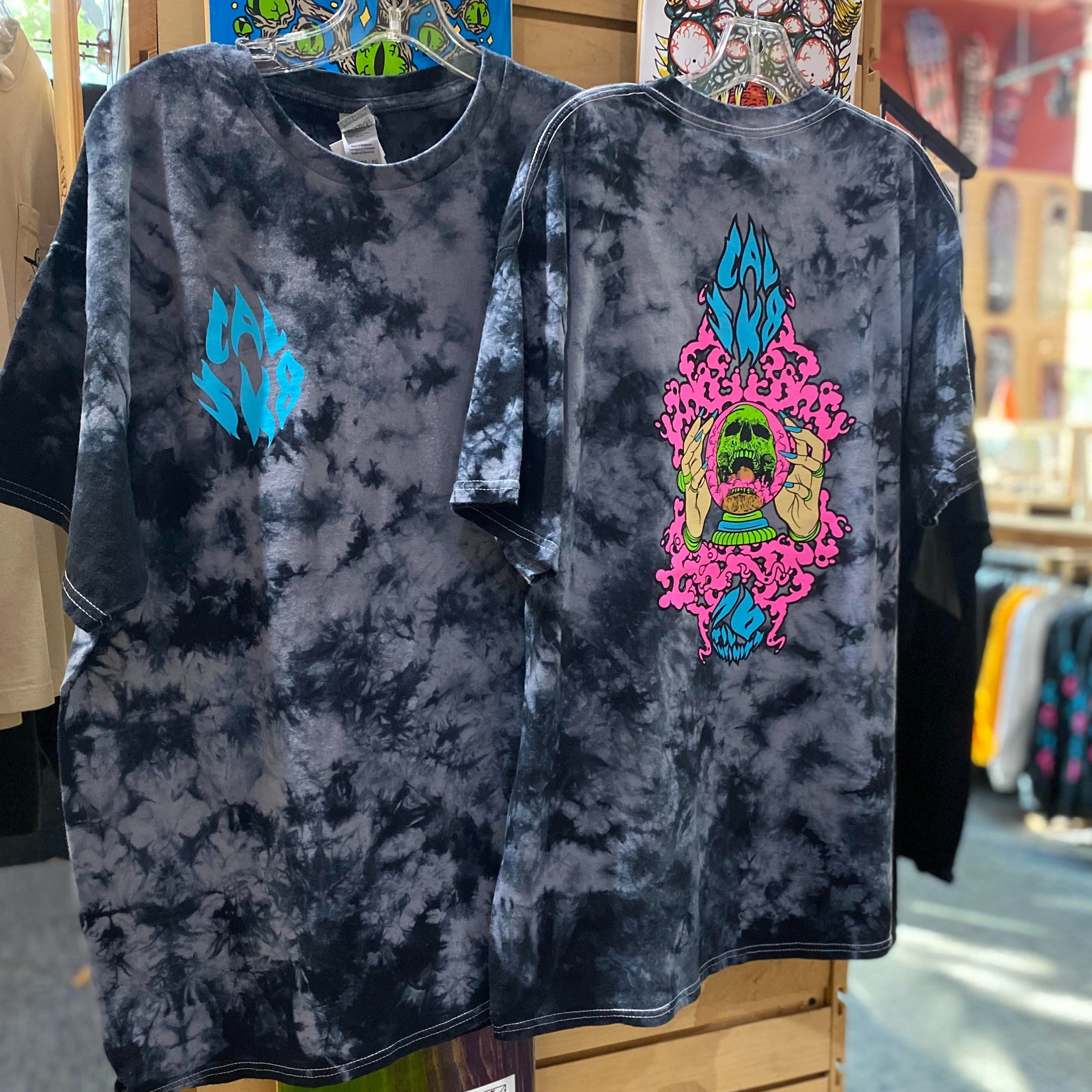 Cal Skate "Crystal Ball T-Shirt" New Colorway- Smoke Tie-Dye